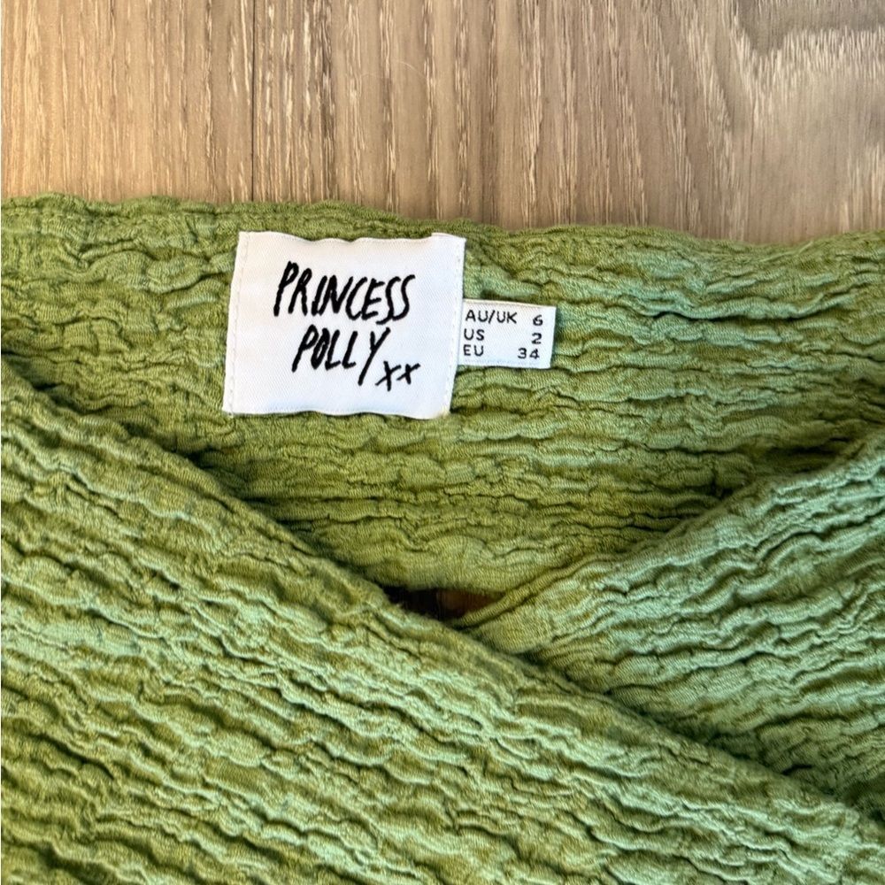 Princess Polly Matilda Maxi Set Green size 2 skirt and top matching set - Picture 7 of 12